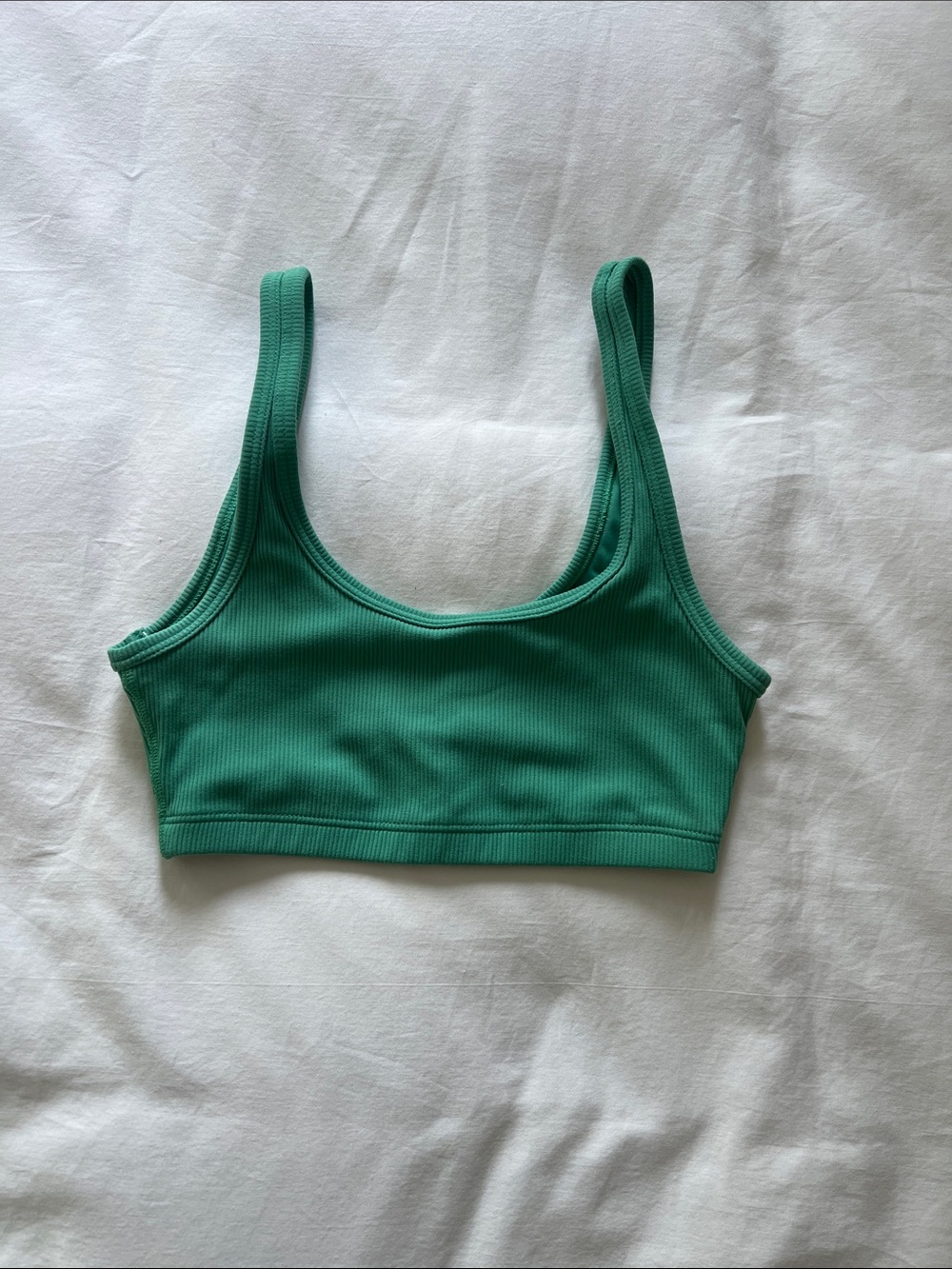 Aritzia TNA Ribbed Bra Top Green Size XS